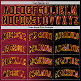 Custom Black Crimson-Gold Authentic Gradient Fashion Basketball Jersey