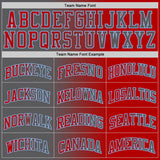 Custom Red Steel Gray-Light Blue Authentic Gradient Fashion Basketball Jersey