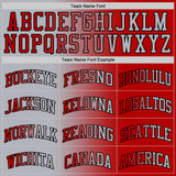 Custom Red Gray-Black Authentic Gradient Fashion Basketball Jersey
