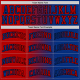 Custom Royal Red-Black Authentic Gradient Fashion Basketball Jersey