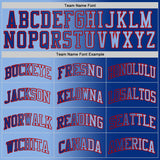 Custom Royal Light Blue-Red Authentic Gradient Fashion Basketball Jersey
