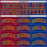 Custom Royal Maroon-Gold Authentic Gradient Fashion Basketball Jersey