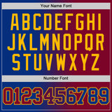 Custom Royal Maroon-Gold Authentic Gradient Fashion Basketball Jersey