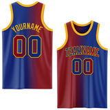 Custom Royal Maroon-Gold Authentic Gradient Fashion Basketball Jersey