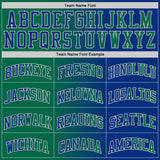 Custom Royal Kelly Green-Gray Authentic Gradient Fashion Basketball Jersey