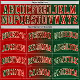 Custom Green Red-Cream Authentic Gradient Fashion Basketball Jersey