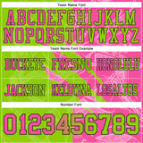 Custom Neon Green Pink-Black Authentic Gradient Fashion Scratch Football Jersey