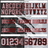 Custom Black Gray-Red Authentic Gradient Fashion Scratch Football Jersey