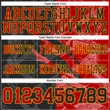 Custom Black Red-Gold Authentic Gradient Fashion Scratch Football Jersey