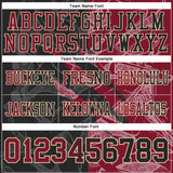 Custom Black Crimson-Cream Authentic Gradient Fashion Scratch Football Jersey