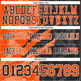 Custom Black Orange-White Authentic Gradient Fashion Scratch Football Jersey