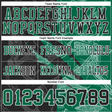 Custom Black Kelly Green-White Authentic Gradient Fashion Scratch Football Jersey