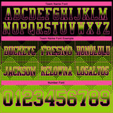 Custom Black Neon Green-Pink Authentic Gradient Square Shape 7V7 Flag Football Jersey