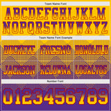 Custom Yellow Purple-Red Authentic Gradient Square Shape 7V7 Flag Football Jersey
