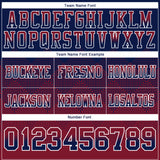 Custom Navy Crimson-White Authentic Gradient Square Shape 7V7 Flag Football Jersey