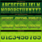 Custom Green Neon Green-Old Gold Authentic Gradient Square Shape 7V7 Flag Football Jersey