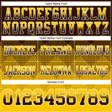 Custom Brown Yellow-White Authentic Gradient Square Shape 7V7 Flag Football Jersey