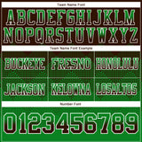Custom Brown Grass Green-White Authentic Gradient Square Shape Flag Football Jersey