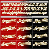 Custom Black White Red-Old Gold Authentic Gradient Fashion Baseball Jersey