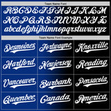 Custom Black White-Royal Authentic Gradient Fashion Baseball Jersey