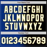 Custom Black White Royal-Yellow Authentic Gradient Fashion Baseball Jersey