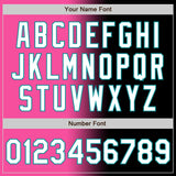 Custom Black White Pink-Teal Authentic Gradient Fashion Baseball Jersey