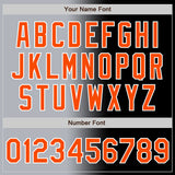 Custom Black Orange Gray-White Authentic Gradient Fashion Baseball Jersey