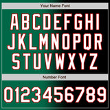 Custom Black White Kelly Green-Red Authentic Gradient Fashion Baseball Jersey