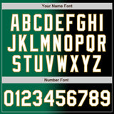 Custom Black White Kelly Green-Old Gold Authentic Gradient Fashion Baseball Jersey