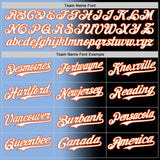 Custom Black White Light Blue-Orange Authentic Gradient Fashion Baseball Jersey