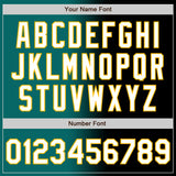 Custom Black White Teal-Gold Authentic Gradient Fashion Baseball Jersey