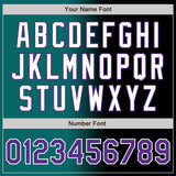 Custom Black Purple Teal-White Authentic Gradient Fashion Baseball Jersey