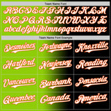 Custom Black White Neon Green-Orange Authentic Gradient Fashion Baseball Jersey