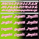 Custom Black White Neon Green-Pink Authentic Gradient Fashion Baseball Jersey