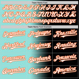 Custom Black White Ice Blue-Orange Authentic Gradient Fashion Baseball Jersey