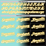 Custom Black White Ice Blue-Gold Authentic Gradient Fashion Baseball Jersey