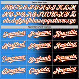 Custom Black White Electric Blue-Orange Authentic Gradient Fashion Baseball Jersey