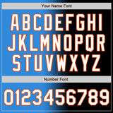 Custom Black White Electric Blue-Orange Authentic Gradient Fashion Baseball Jersey