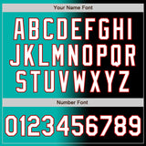 Custom Black White Aqua-Red Authentic Gradient Fashion Baseball Jersey