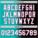 Custom Black White Aqua-Pink Authentic Gradient Fashion Baseball Jersey