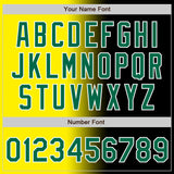 Custom Black Kelly Green Light Yellow-White Authentic Gradient Fashion Baseball Jersey