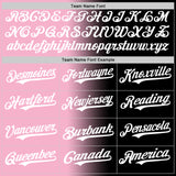 Custom Black White-Light Pink Authentic Gradient Fashion Baseball Jersey