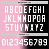 Custom Black White-Light Pink Authentic Gradient Fashion Baseball Jersey