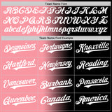 Custom Black White-Medium Pink Authentic Gradient Fashion Baseball Jersey