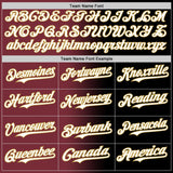 Custom Black White Burgundy-Old Gold Authentic Gradient Fashion Baseball Jersey