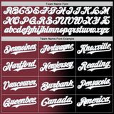 Custom Black White Burgundy-Gray Authentic Gradient Fashion Baseball Jersey