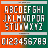 Custom Kelly Green White Orange-Black Authentic Gradient Fashion Baseball Jersey