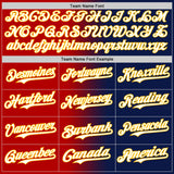 Custom Navy White Red-Gold Authentic Gradient Fashion Baseball Jersey