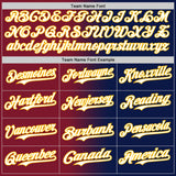 Custom Navy White Crimson-Gold Authentic Gradient Fashion Baseball Jersey