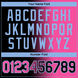 Custom Black Pink-Light Blue Gradient Fashion Performance T-Shirt